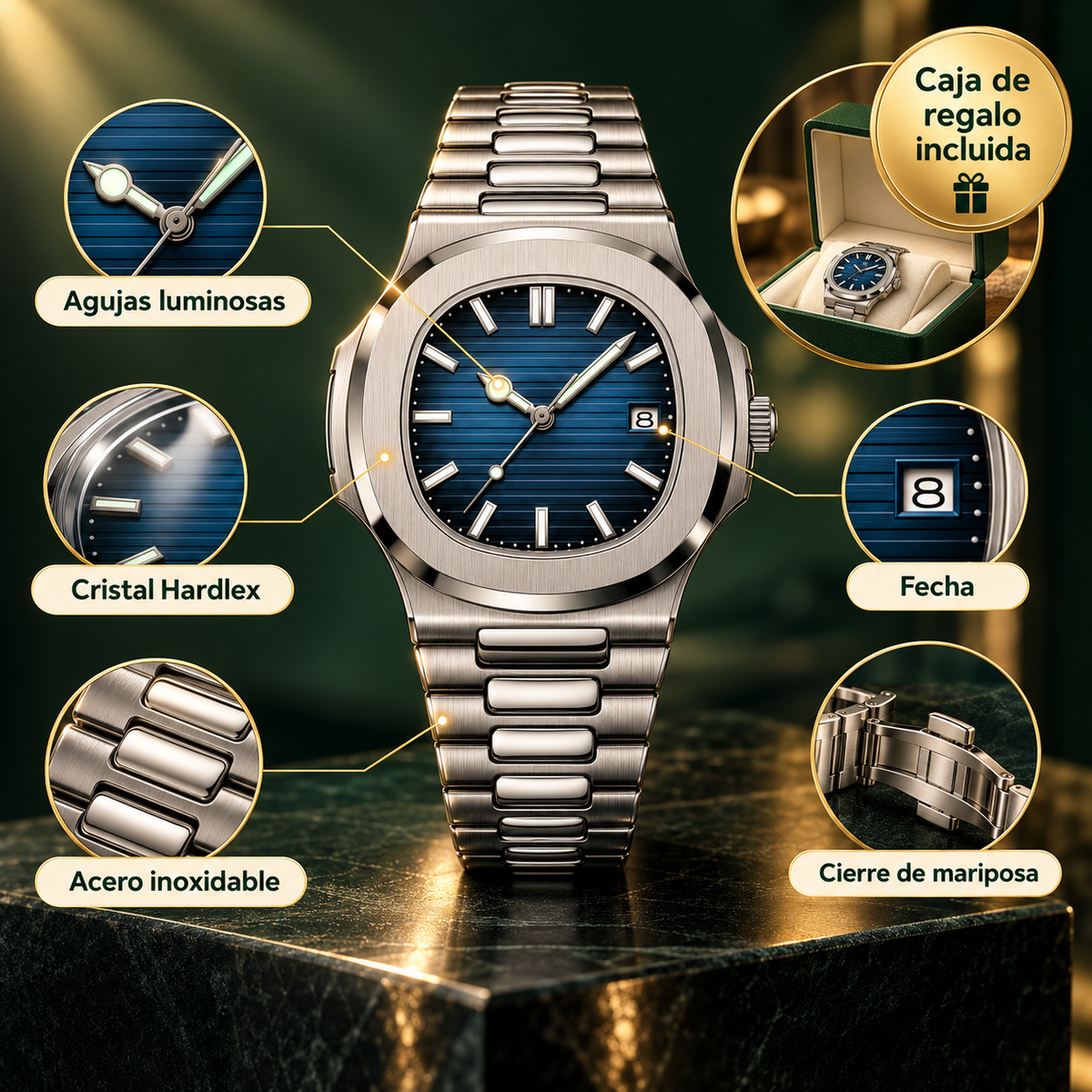 Coloria Quadra – Reloj Cuadrado para Hombre
