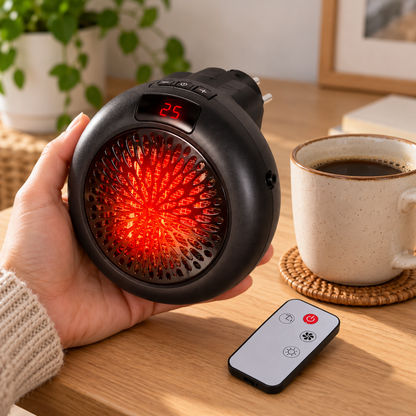 Mini calefactor cerámico de enchufe Coloria 900W con mando